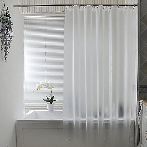 Aoohome Frosted Shower Curtain Liner, Eva Extra Long Shower Curtain 72x78 Inch with 5 Bottom Magnets, Heavy Duty, Semi Transpare