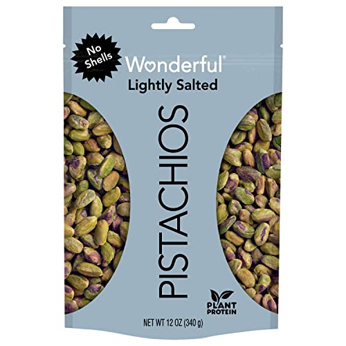 Wonderful Pistachios, No Shells, Roasted and Lightly Salted, 6 Ounce Resealable Bag