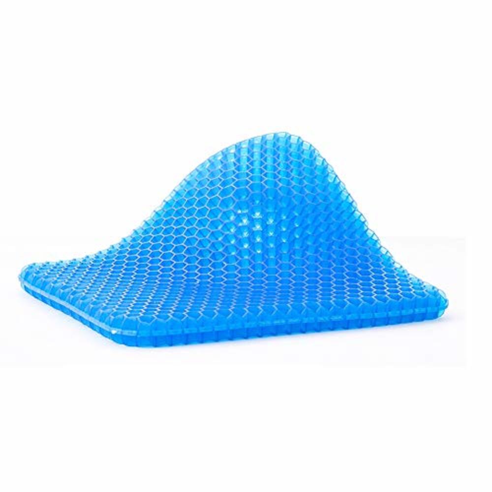Aduken Gel Seat Cushion, Office Chair Seat Cushion with Non-Slip Cover Breathable Honeycomb Pain Relief Sciatica Egg Crate Cushion for 