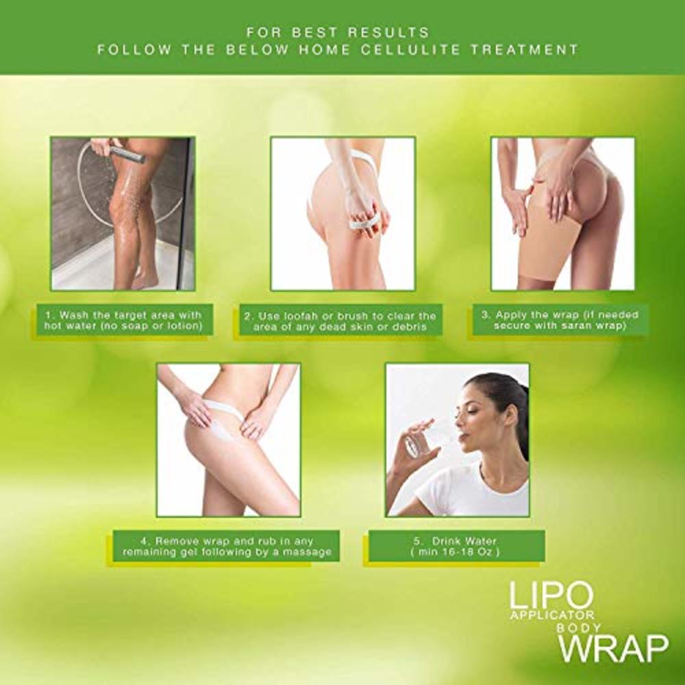 lipo applicator Ultimate Body Applicator Lipo Wrap Works For Inch Loss Toning Contouring Firming Cellulite and Stretch Marks Reduction- 4 Wraps