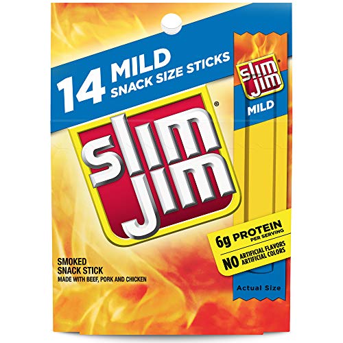 Slim Jim Mild Smoked Snack Stick, Keto Friendly Snack, 0.28 Oz.