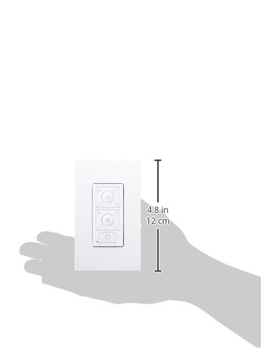 Modern Forms 6-Speed RF Ceiling Fan Wall Control with Single Pole Wallplate in White