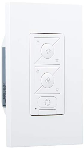 Modern Forms 6-Speed RF Ceiling Fan Wall Control with Single Pole Wallplate in White