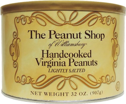 The Peanut Shop of Williamsburg Handcooked Virginia Peanuts, Lightly Salted, 32 Ounce