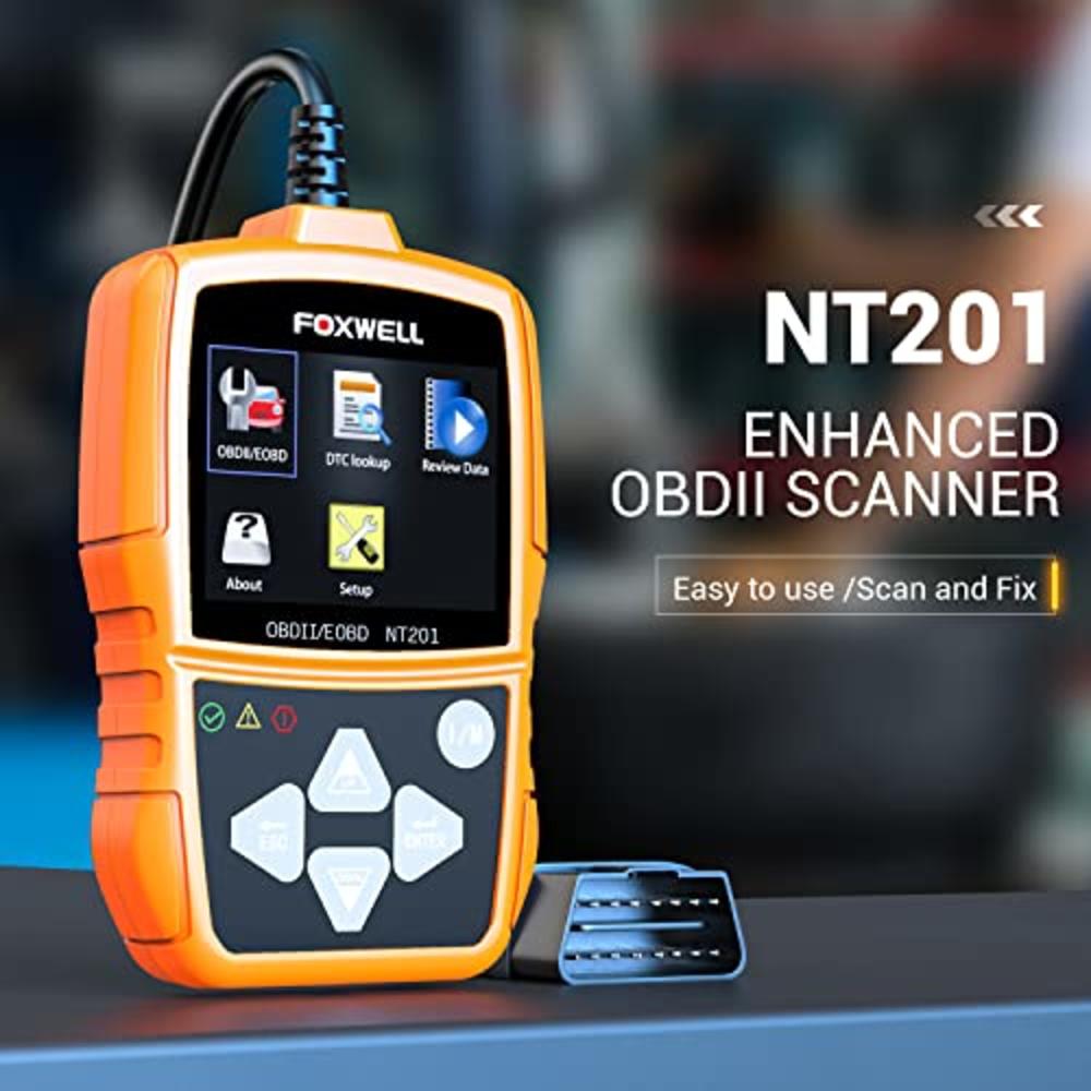 FOXWELL NT201 OBD2 Scanner Check Engine Light Car Code Reader OBD II Diagnostic Scan Tool