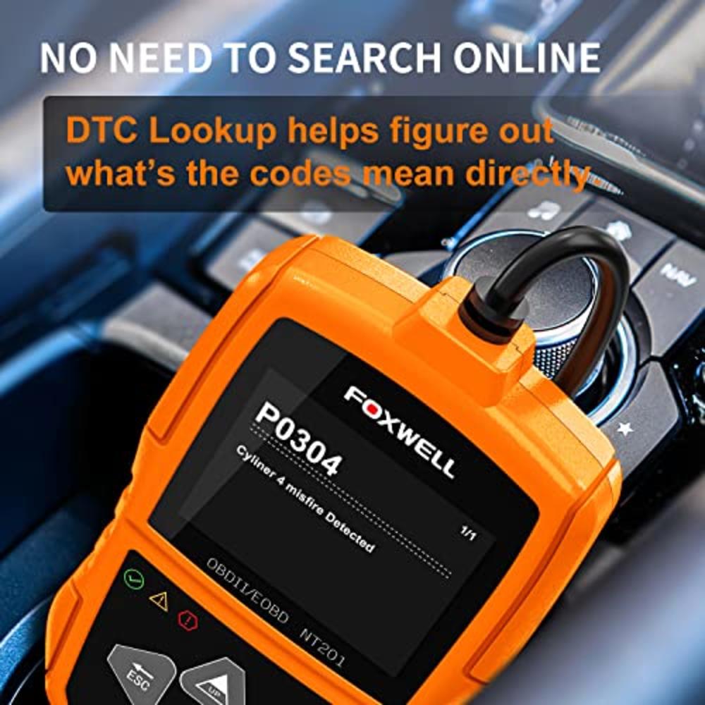 FOXWELL NT201 OBD2 Scanner Check Engine Light Car Code Reader OBD II Diagnostic Scan Tool