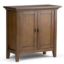 SimpliHome Simpli Home Redmond SOLID WOOD 32 inch Wide Transitional Low Storage Cabinet in Rustic Natural Aged Brown