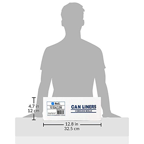 Reli. 3 Gallon Trash Bags, Black (000 Count Bulk) Tall Kitchen Garbage Bags 3 Gallon 6 Gallon