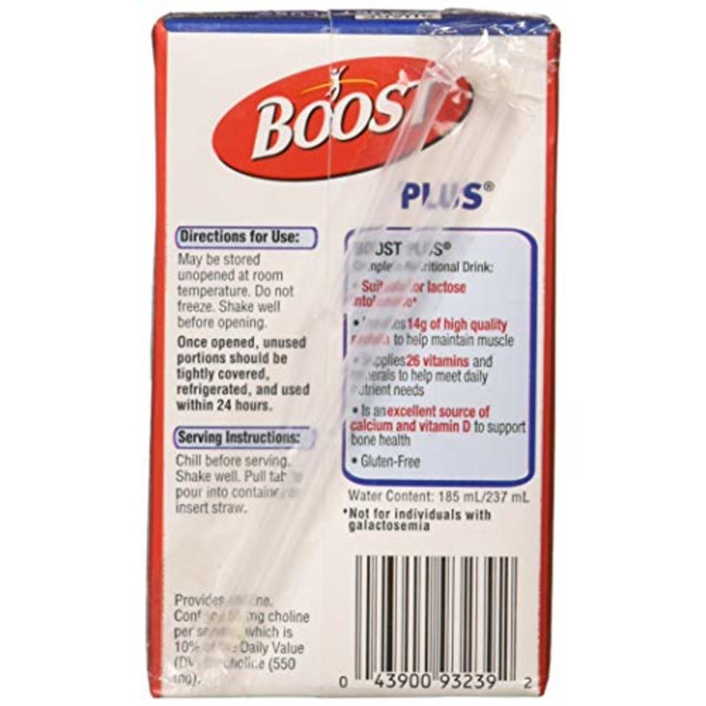 Boost Plus Rich Chocolate Nutritional Drink, 8 Fluid Ounce ...