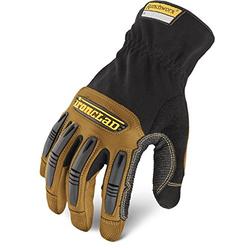 Ironclad Ranchworx Work Gloves RWG2, Premier Leather Work Glove, Performance Fit, Durable, Machine Washable, (1 Pair), Large - R