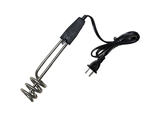 Heatiac FP-234 HEATIAC 1500 Watt 110V Black Travel Immersion Heater with  On/Off Switch, Great for Boiling Drinking Water Hot Chocolate Coffee T