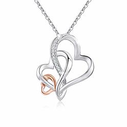 MEDWISE Three Generations Necklace for Grandma Gifts Jewelry S925 Sterling Silver Grandmother Mom Granddaughter Mothers Day Neck