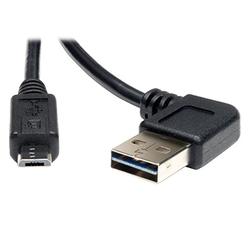 Tripp Lite UR050-003-RA Tripp Lite Reversible USB Cable,Black,3 ft.  UR050-003-RA