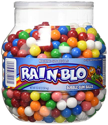 RainBlo RAIN-BLO Bubble Gum Balls, 53 Ounce Jar