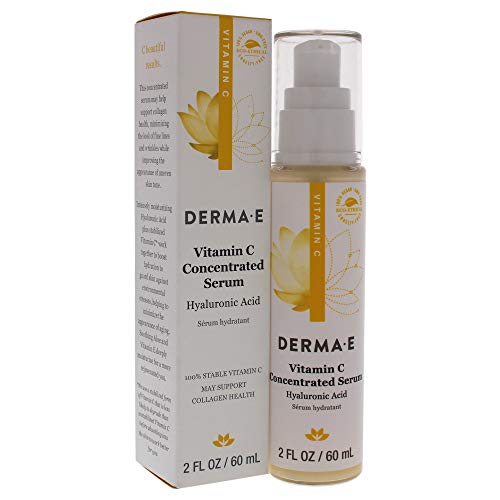 Derma-E DERMA E Vitamin C Concentrated Serum with Hyaluronic Acid ?All Natural, Antioxidant-Rich Facial Skin Serum ?Hydrating, Smoothing