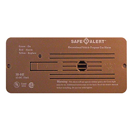 Marinetech Safe T Alert 30-442-P-BR Classic Propane/LP Gas Alarm - 12V, 30 Series Flush Mount, Brown