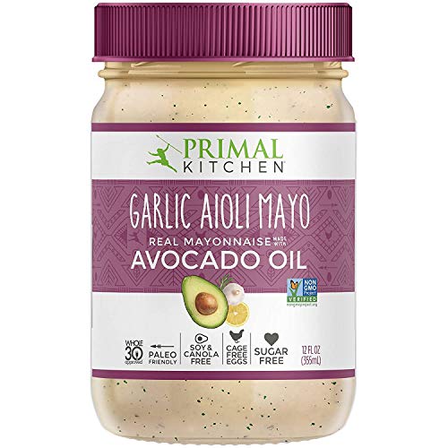 Primal Kitchen, Garlic Aioli Mayo with Avocado Oil, 12 Fl Oz (Pack of 1)