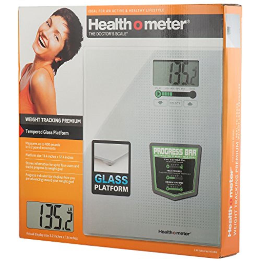 Health-o-Meter Healthometer Digital Weight Tracking Scale, With Large Large Lighted Display, 400 Pound Capacity, Tempered Glass