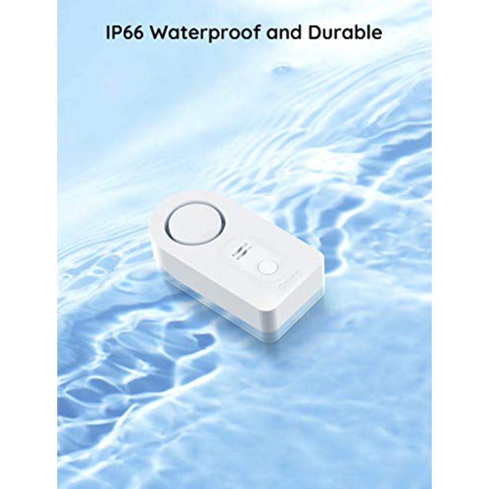 Govee WiFi Water Sensor 3 Pack, 100dB Adjustable Alarm and App Alerts, Leak and Drip Alert with Email, Detector for Home, Baseme
