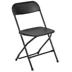 Flash Furniture Hercules Series Plastic Folding Chair - Black - 650LB Weight Capacity Comfortable Event Chair - Lightweight Fold