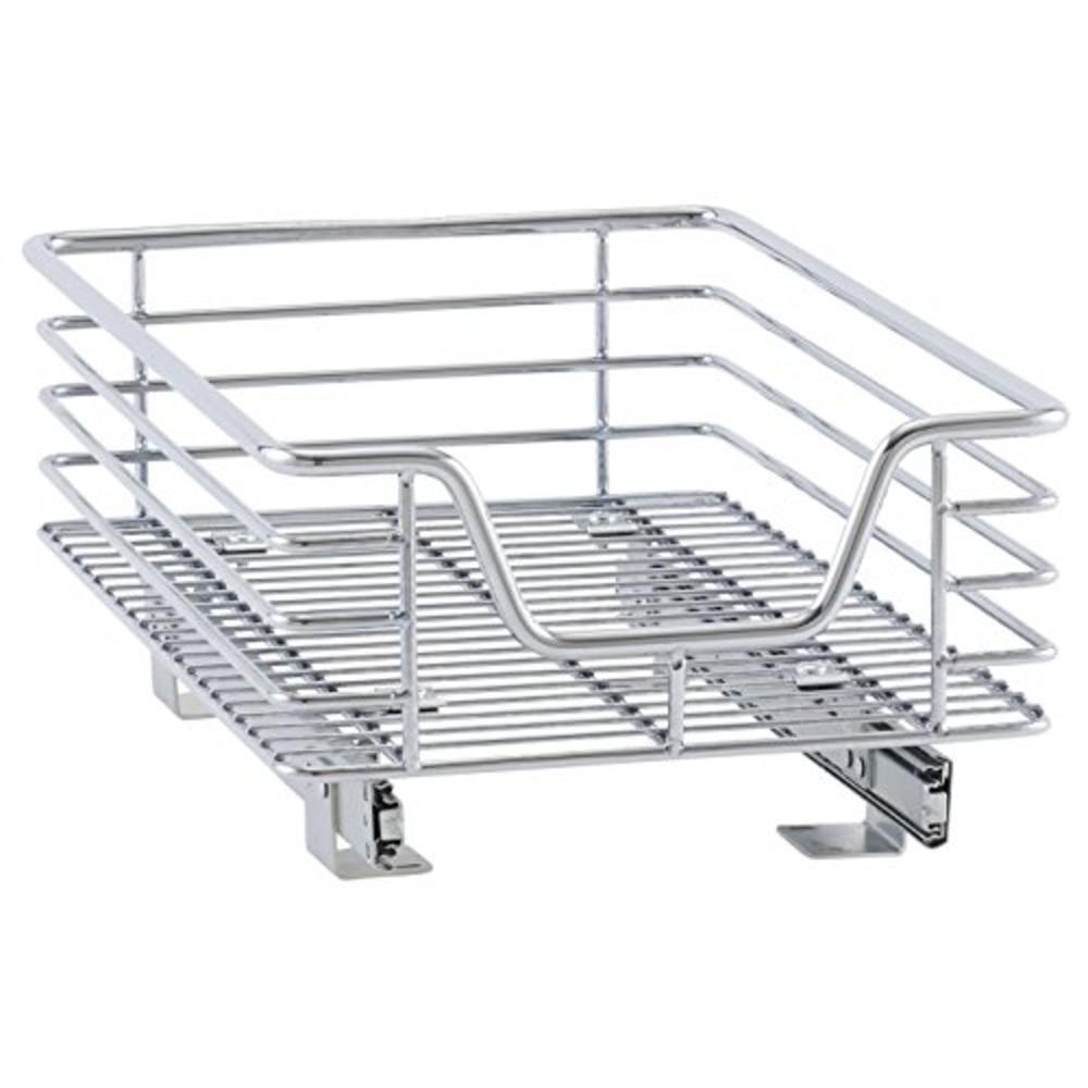 Household Essentials C1217-1 Glidez Sliding Organizer - Pull Out Cabinet Shelf - Chrome - 11.5 Inches Wide