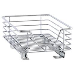 household essentials c1217-1 glidez sliding organizer - pull out cabinet shelf - chrome - 11.5 inches wide