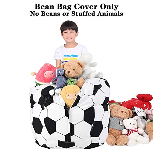 Lukeight Stuffed Animal Storage Bean Bag Chair for Kids, Zipper Storage  Bean Bag for Organizing Stuffed