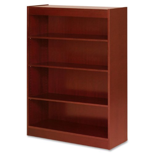Lorell 4-Shelf Panel Bookcase 36 by 12 by 48-Inch Cherry