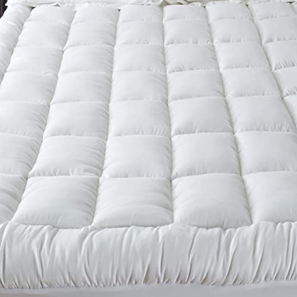 Niagara Sleep Soluti Mattress Topper Full 54x75 Inches Quilted Plush Down Alternative Pillow Top Fitted Skirt Protector Mattress Pad Reviver Enhancer