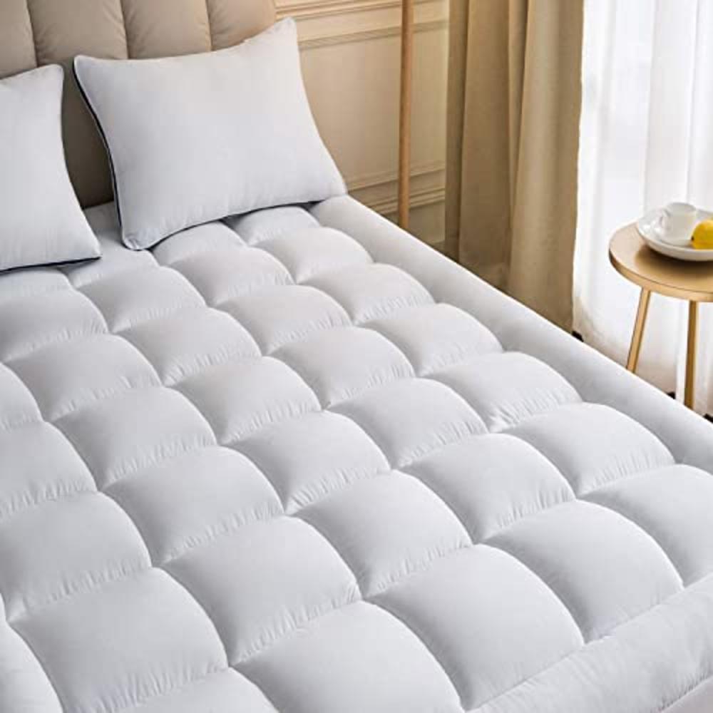Niagara Sleep Soluti Mattress Topper Full 54x75 Inches Quilted Plush Down Alternative Pillow Top Fitted Skirt Protector Mattress Pad Reviver Enhancer