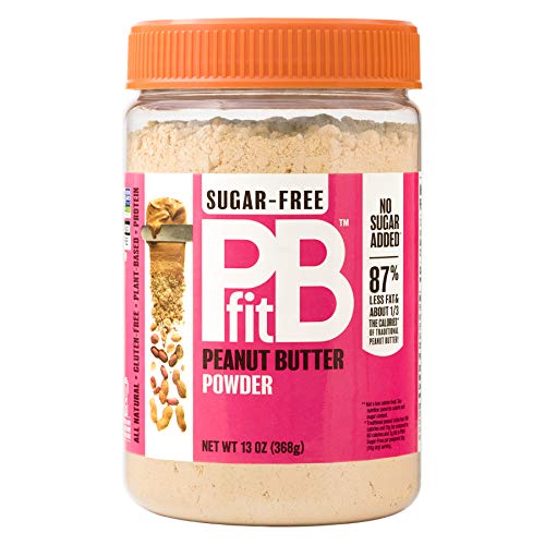 pbfit BetterBody Foods PBfit Sugar-Free, Made with Erythritol and Monk Fruit, All-Natural Peanut Butter Powder 368g (13 Ounces)