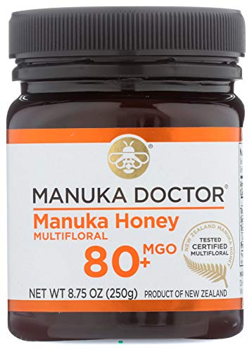 Manuka Doctor MGO 80+ Manuka Honey Multifloral, Certified 100% Pure New Zealand Honey, Guaranteed Non-GMO, 8.75 oz