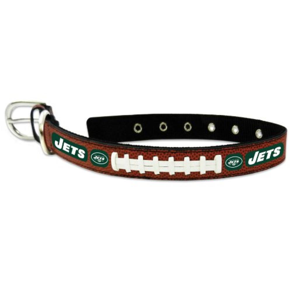 GAMEWEAR New York Jets Classic Leather Football Collar, Medium