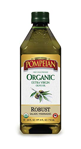 Pompeian Usda Organic Robust Extra Virgin Olive Oil, First Cold Pressed, Full-Bodied Flavor, Perfect For Salad Dressings & Marin