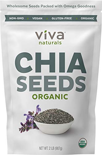 Viva Naturals Organic Raw Chia Seeds (2 LB)