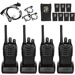 TIDRADIO TD-V2 Walkie Talkies for Adults Two Way Radios VOX 16CH Rechargeable Long Range 2 Way Radio with Air Acoustic Earpiece