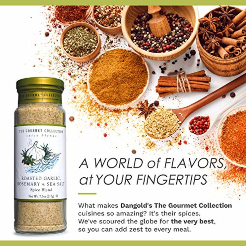 Dangold The Gourmet Collection Spice Blends Roasted Garlic, Rosemary & Sea Salt Blend - Rosemary Seasoning Salt for Cooking - Meat, Fish