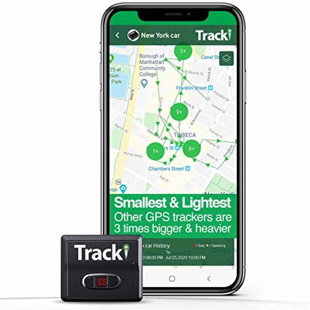 Tracki (2022) 4G Mini GPS Tracker Magnetic. Full USA &Worldwide Coverage. for Vehicles, Car, Kids, Elderly, Child, Dogs & Motorc