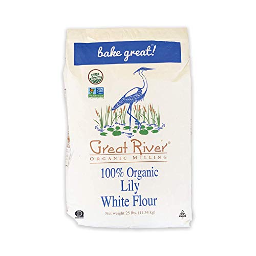 Great River Organic Milling, Lily White Bread Flour, All-Purpose, Organic, 25 Lb (Pack Of 1)