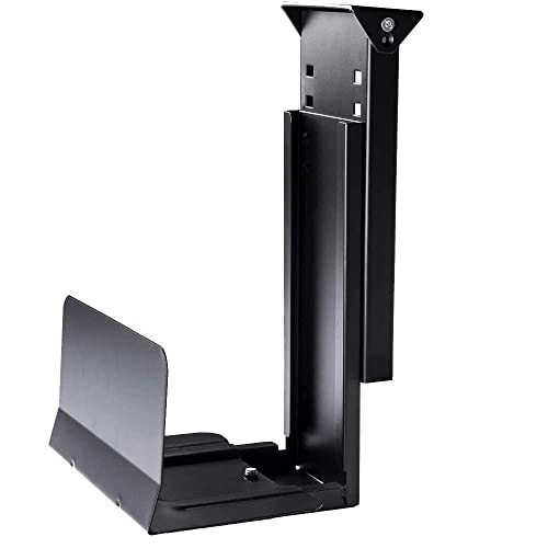 uyoyous CPU Holder Under Desk Mount Adjustable Wall PC Mount Heavy Duty Computer Tower Holder Width Adjust from 5.7" to 9.6"Heig