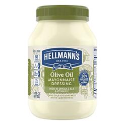 Hellmanns Mayonnaise Dressing Condiment for Simple Meals and Sandwiches with Olive Oil Mayo Rich in Omega 3-ALA 30 oz