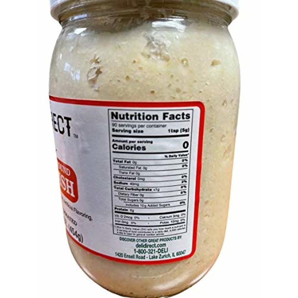 Deli Direct Extra Hot 100% Pure Fresh Ground Horseradish, 16 oz, 3 count