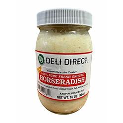 Deli Direct Extra Hot 100% Pure Fresh Ground Horseradish, 16 oz, 3 count
