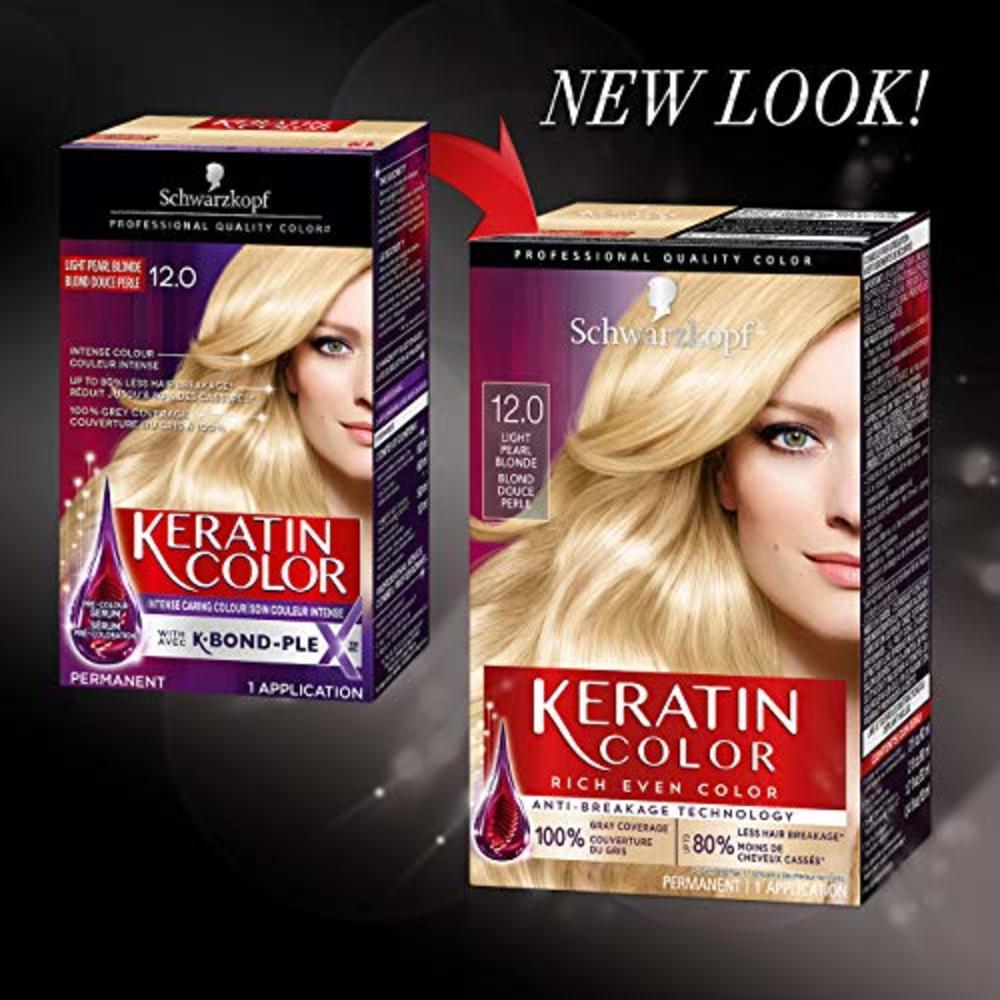 Schwarzkopf Keratin Color Anti-Age Hair Color Cream,  Light Pearl  Blonde (Packaging May Vary)