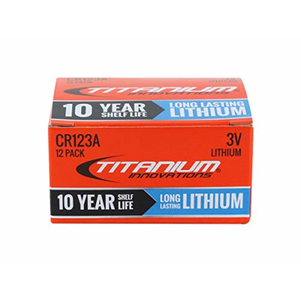 Titanium Innovations CR123A 3V Lithium Photo Battery 1600mAh - Box of 12