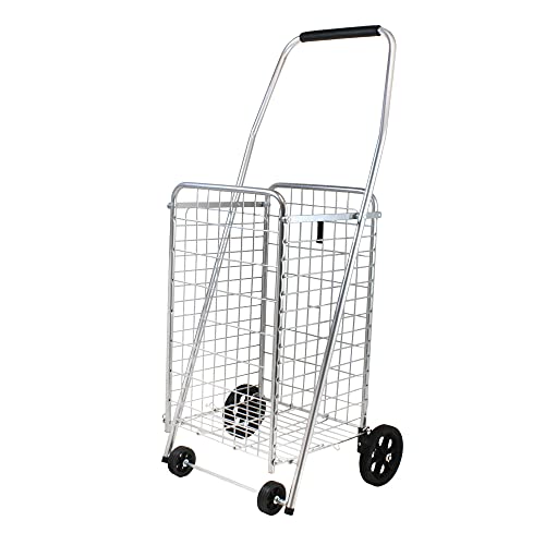 Faucet Queens 4 N Shop Cart Pop On Wheels for Quick Assembly, Silver