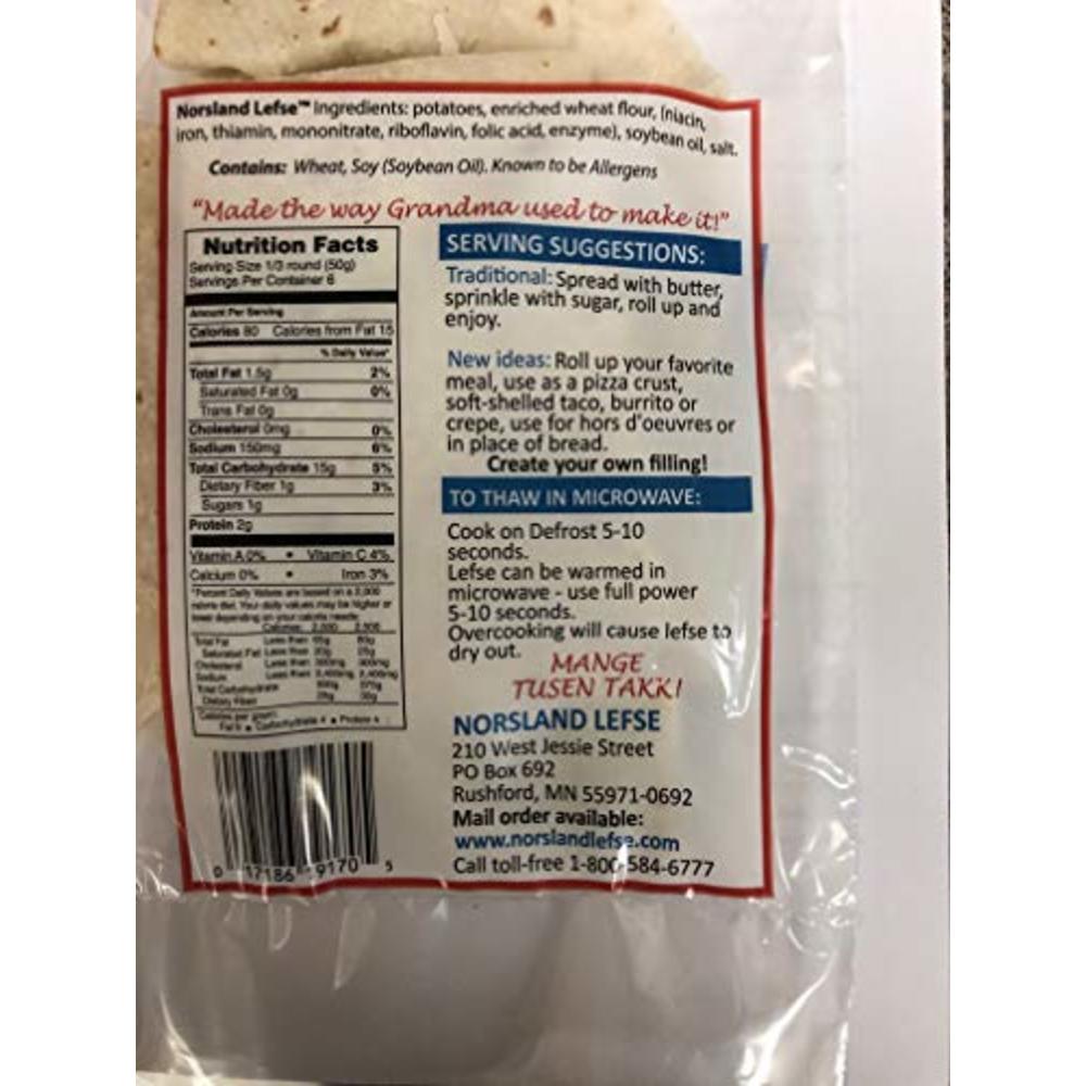 Norsland Lefse (Three - 8oz Packages)