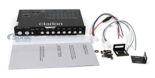Clarion EQS755 7-Band Car Audio Graphic Equalizer with Front 3.5mm Auxiliary Input, Rear RCA Auxiliary Input and High Level Spea
