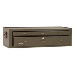 Kennedy Manufacturing MC28B 2-Drawer Machinists Steel Tool Storage Chest Base with Friction Slides, 28", Brown Wrinkle