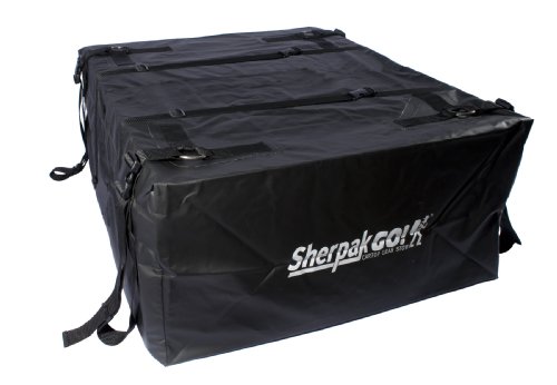 Sherpak Seattle Sports Sherpak Go!15 Waterproof Cartop Storage Cargo Bag Carrier for Car Rooftop Black ,One Size